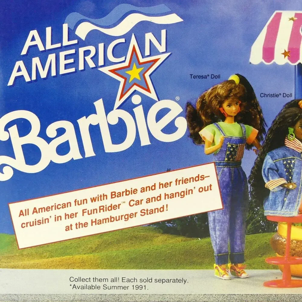 VTG Mattel 1990 Barbie All American Teresa Doll W/ Reebok Hi-Tops Sneaker NRFB